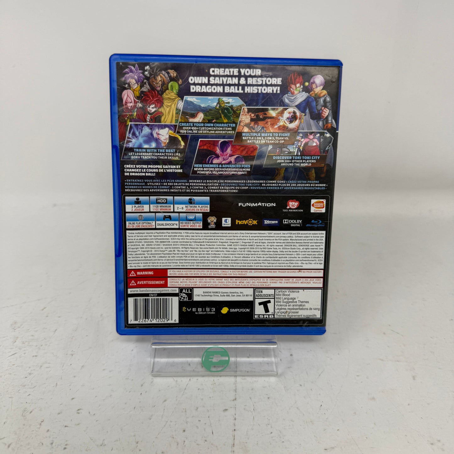 Dragon Ball Xenoverse (Sony PlayStation 4 PS4, 2015)