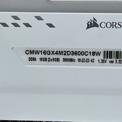 Corsair Vengeance RGB Pro 16GB (2x8GB) RAM DDR4 3600MHz CMW16GX4M2D3600C18W