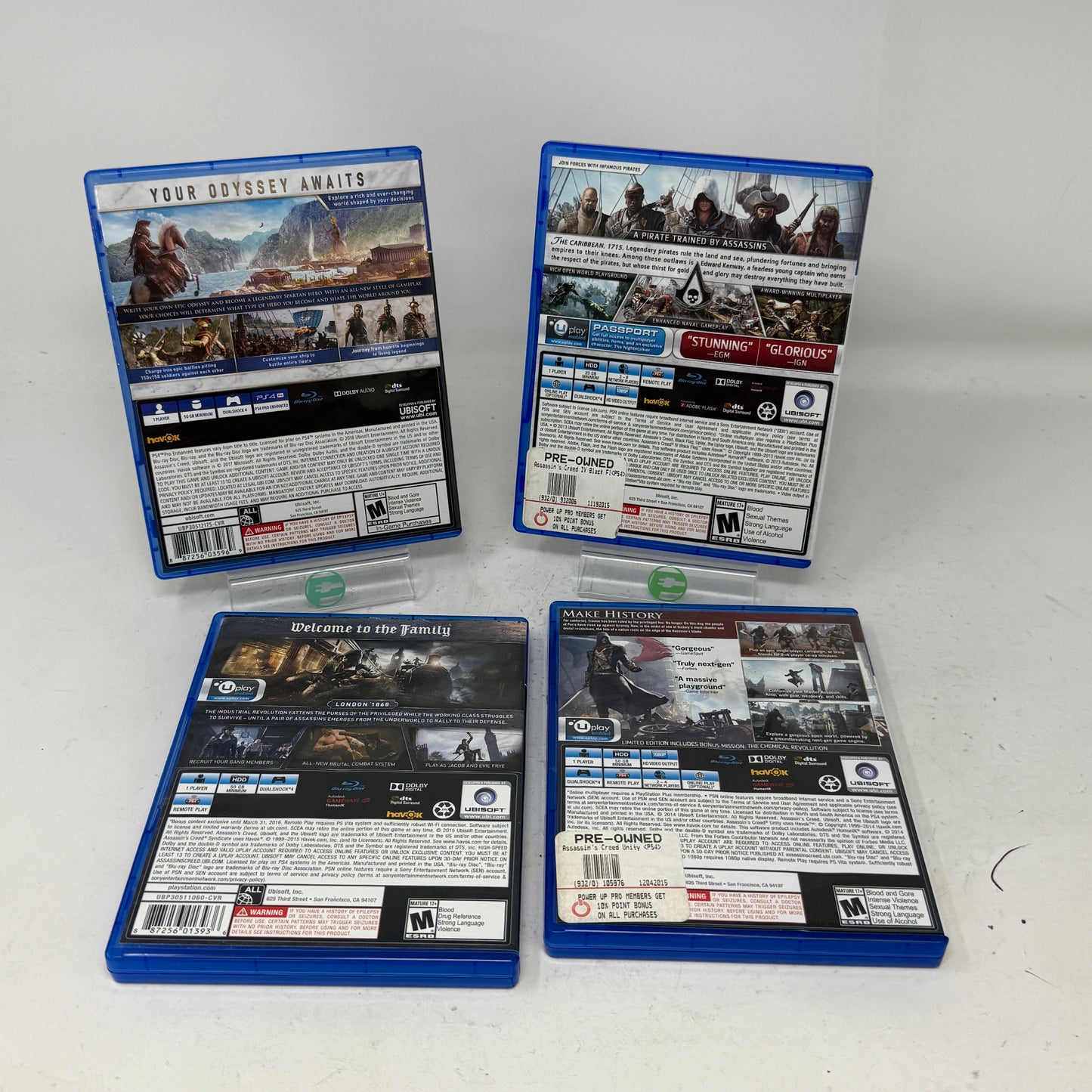 Lot of 4 Sony PlayStation 4 PS4 Games-Assassins Creed