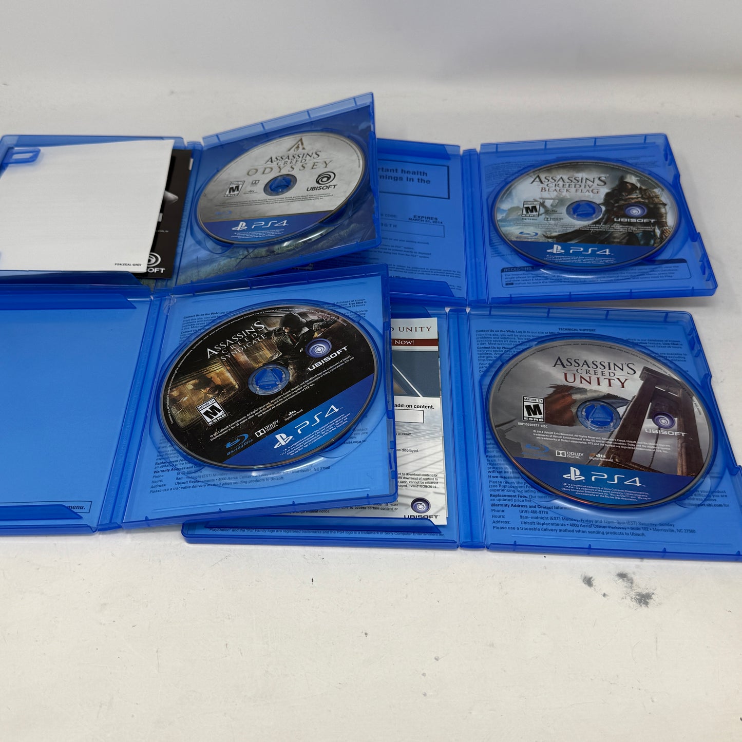 Lot of 4 Sony PlayStation 4 PS4 Games-Assassins Creed