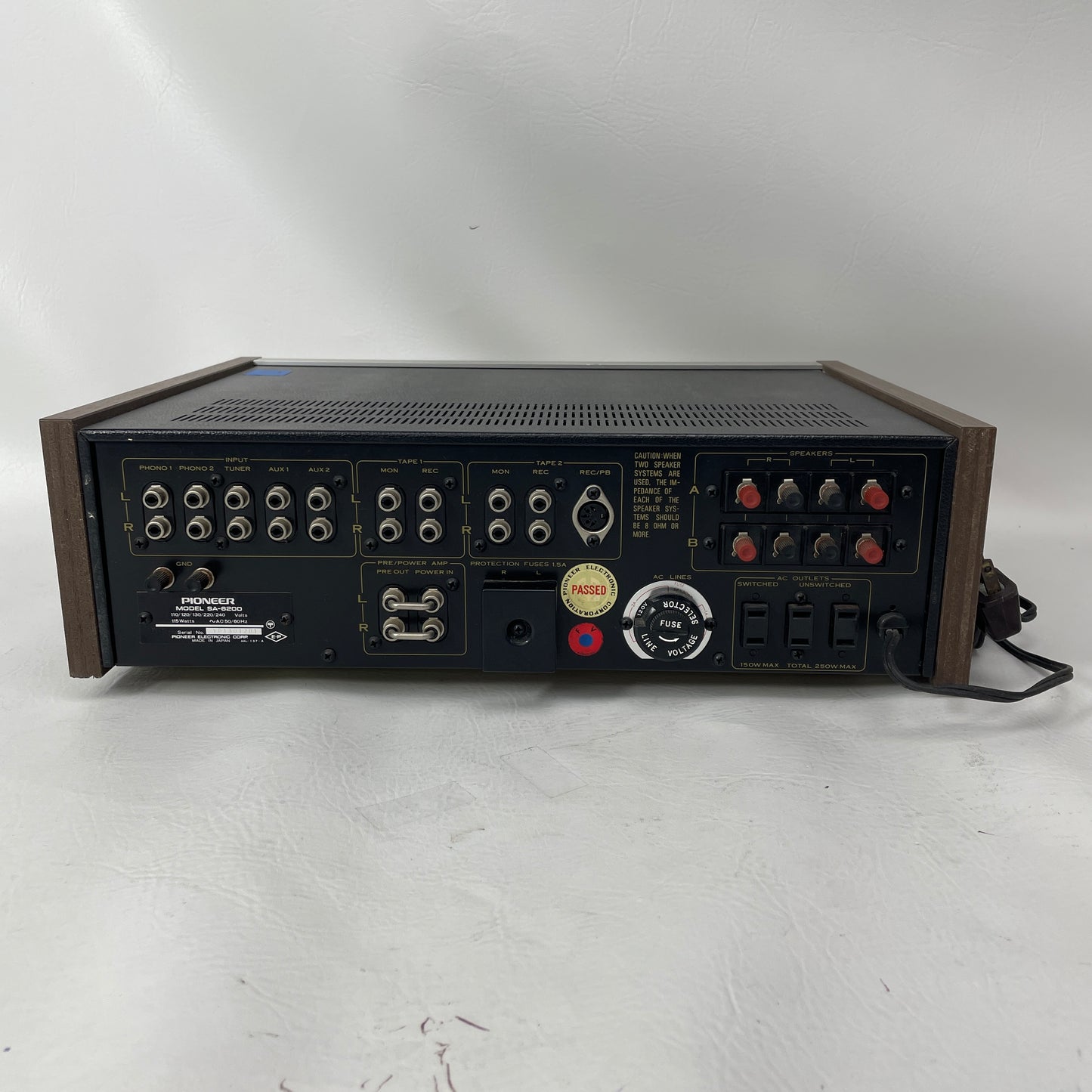 Pioneer Electronic Corp SA-6200 Stereo Amplifier