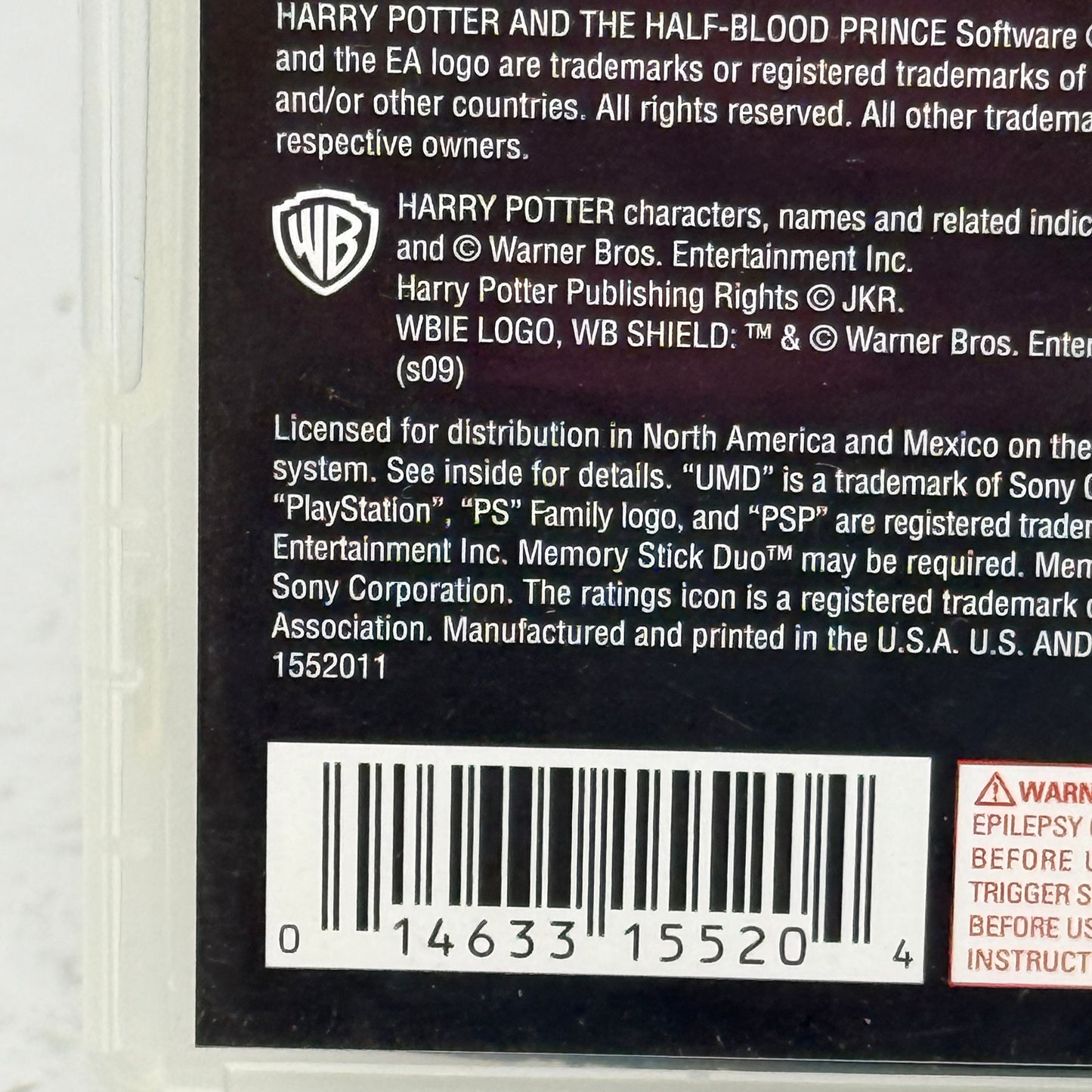 Harry Potter and the Half-Blood Prince (Sony PlayStation Portable PSP, 2009)