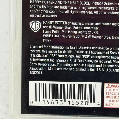 Harry Potter and the Half-Blood Prince (Sony PlayStation Portable PSP, 2009)