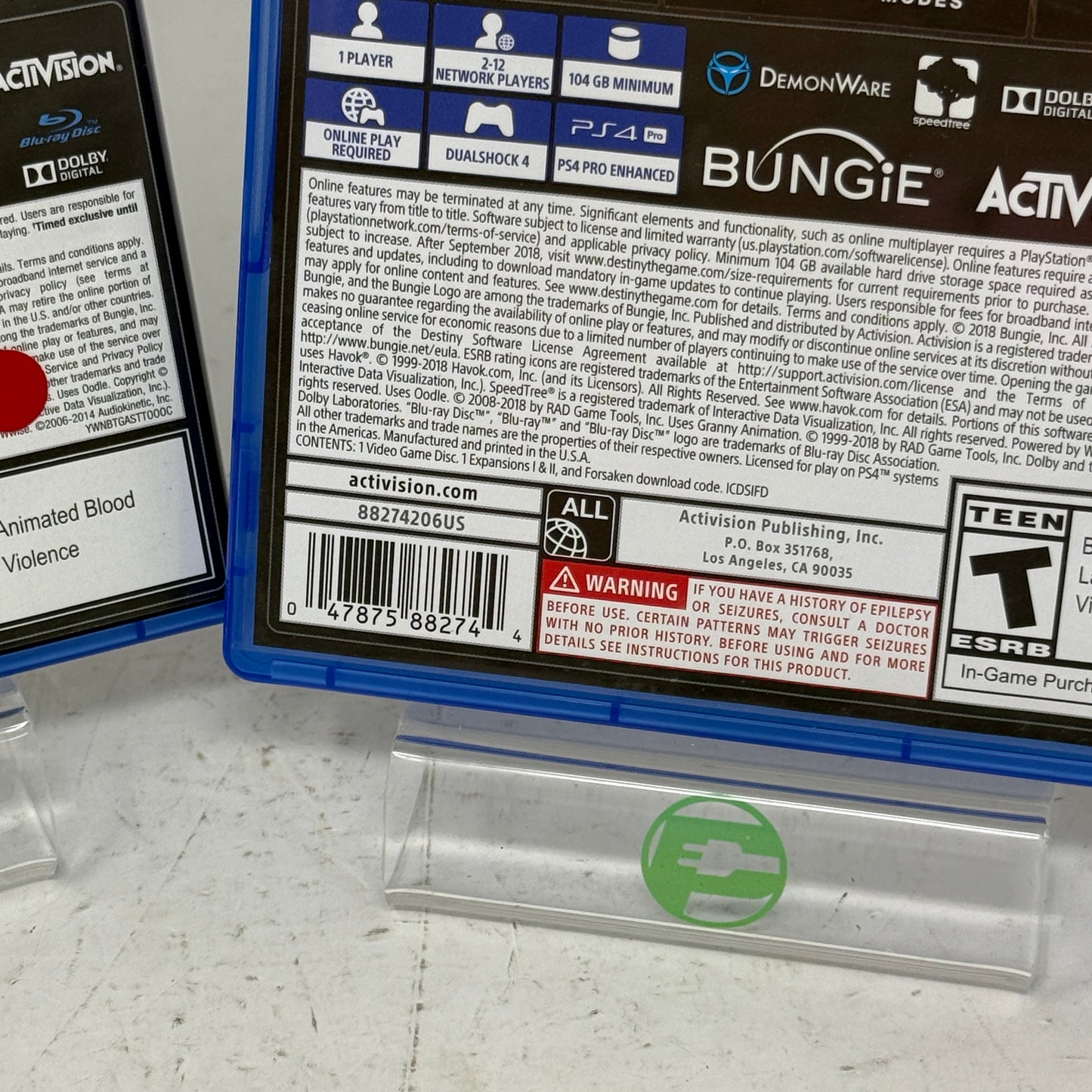 Lot of 2 Games Sony PlayStation 4 PS4- Destiny