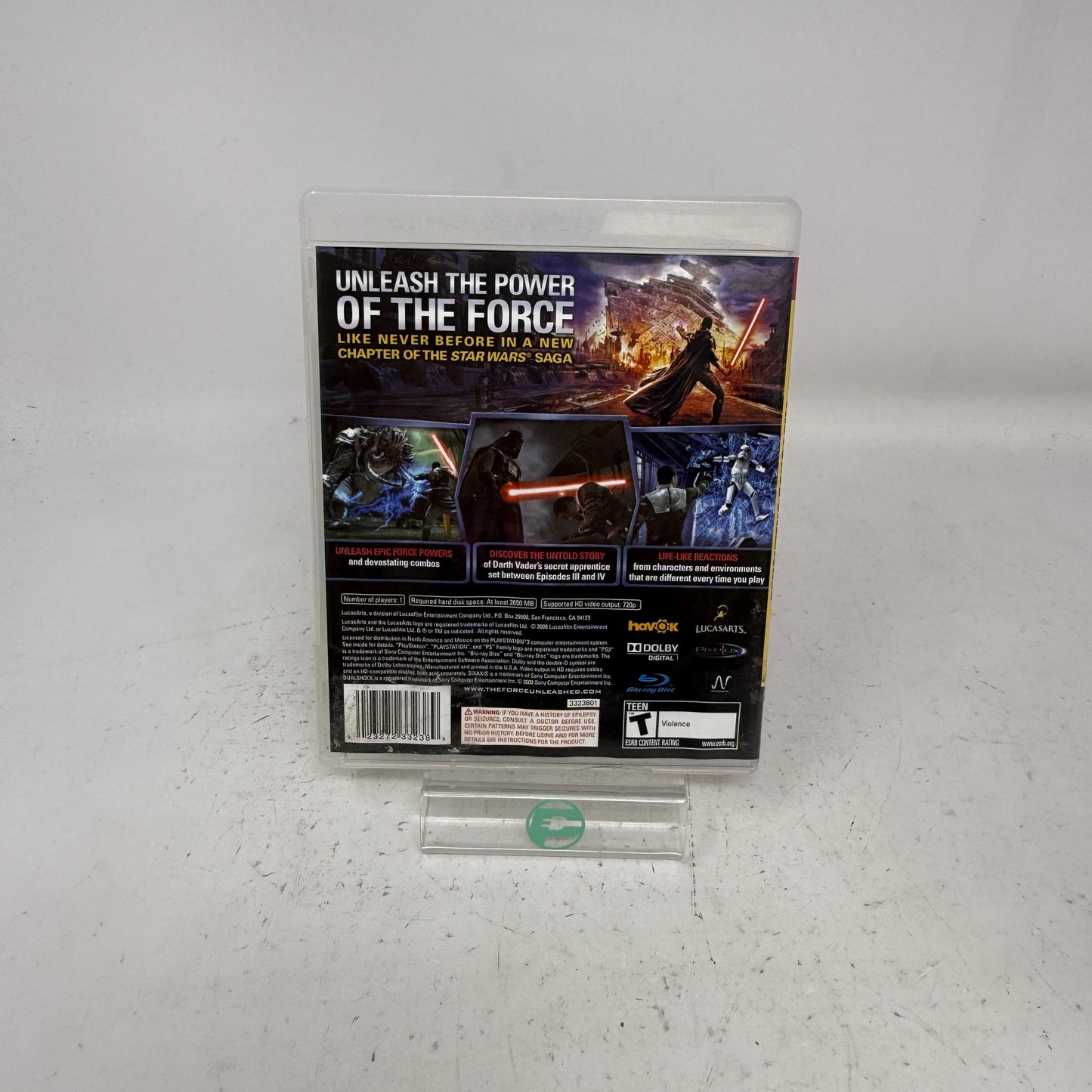 Star Wars The Force Unleashed (Sony PlayStation 3 PS3, 2008)