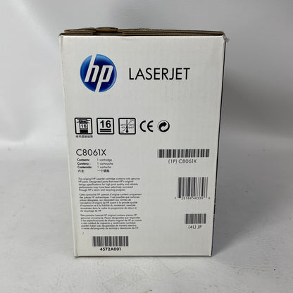 New HP LaserJet 61x Black Toner Cartridge C8061X