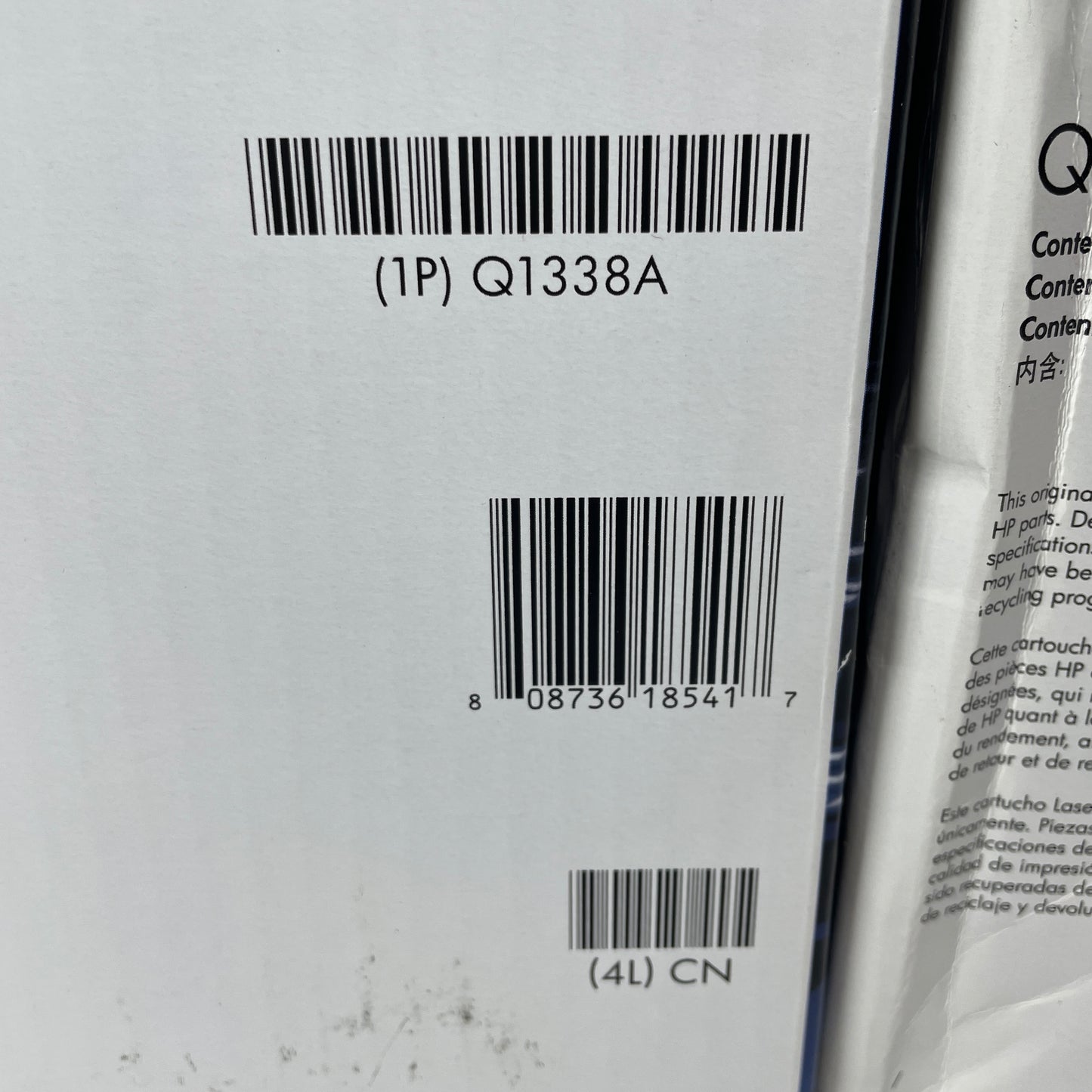 New HP LaserJet 38A Black Toner Cartridge Q1338A