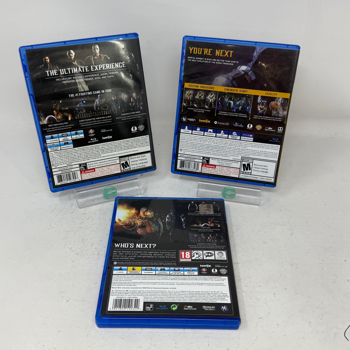 Lot of 3 Sony PlayStation 4 PS4 Games- Mortal Kombat