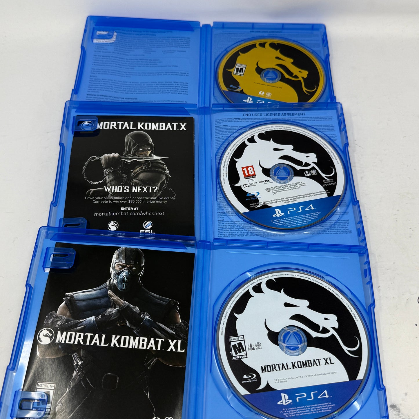 Lot of 3 Sony PlayStation 4 PS4 Games- Mortal Kombat