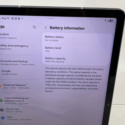 Verizon Samsung Galaxy Tab S10 FE 5G 10.9" 128GB Gray SM-X528U