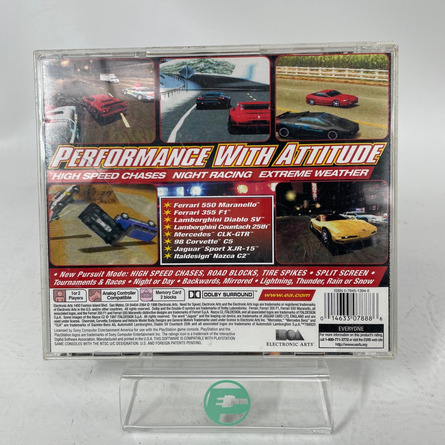 Need for Speed 3 Hot Pursuit (Sony PlayStation 1 PS1, 1998)