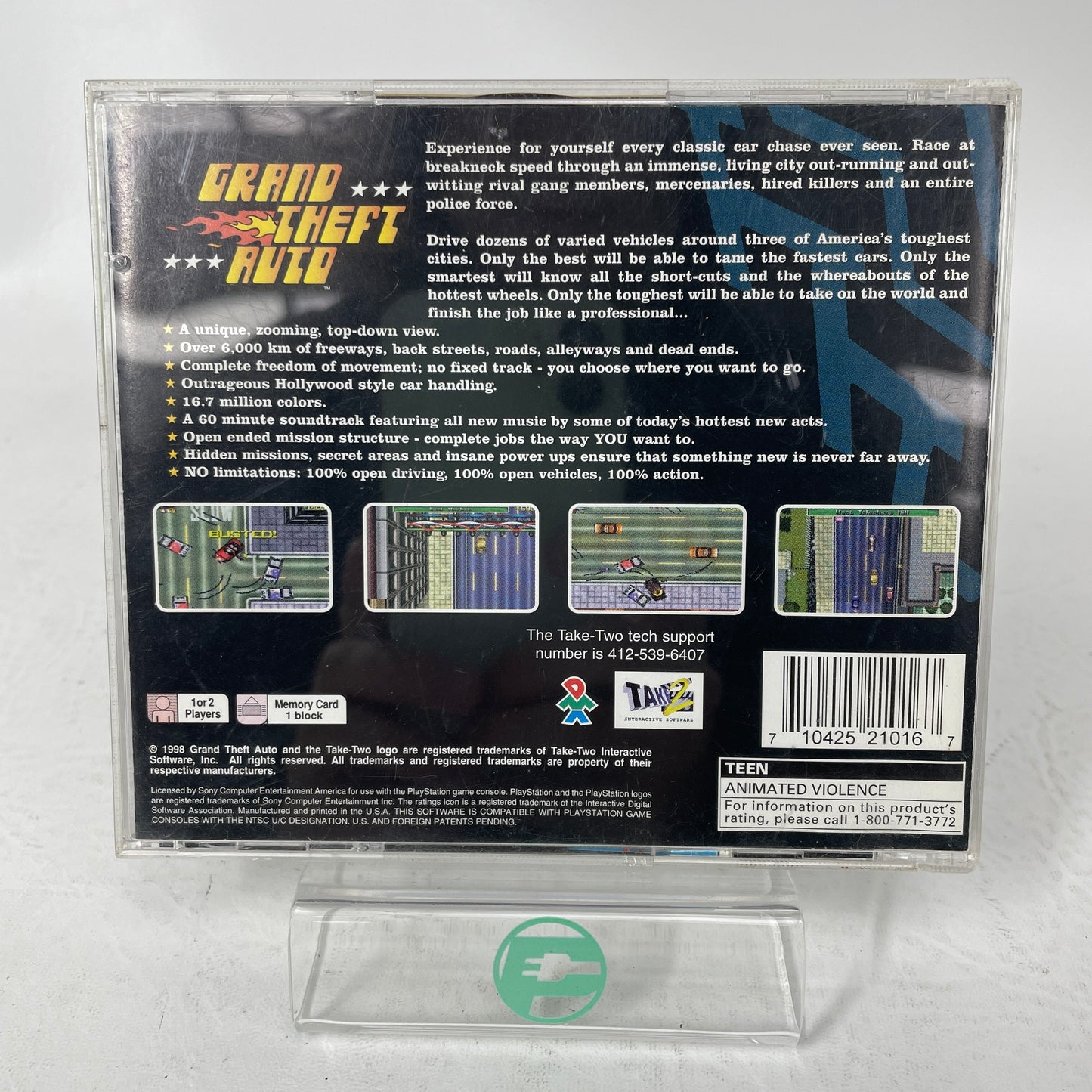 Grand Theft Auto (Sony PlayStation 1 PS1, 1998)