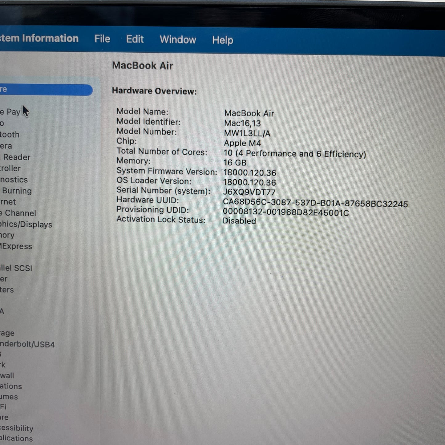 2025 Apple MacBook Air 15" M4 10C GPU 4.5GHz 16GB RAM 256GB SSD MW1L3LL/A