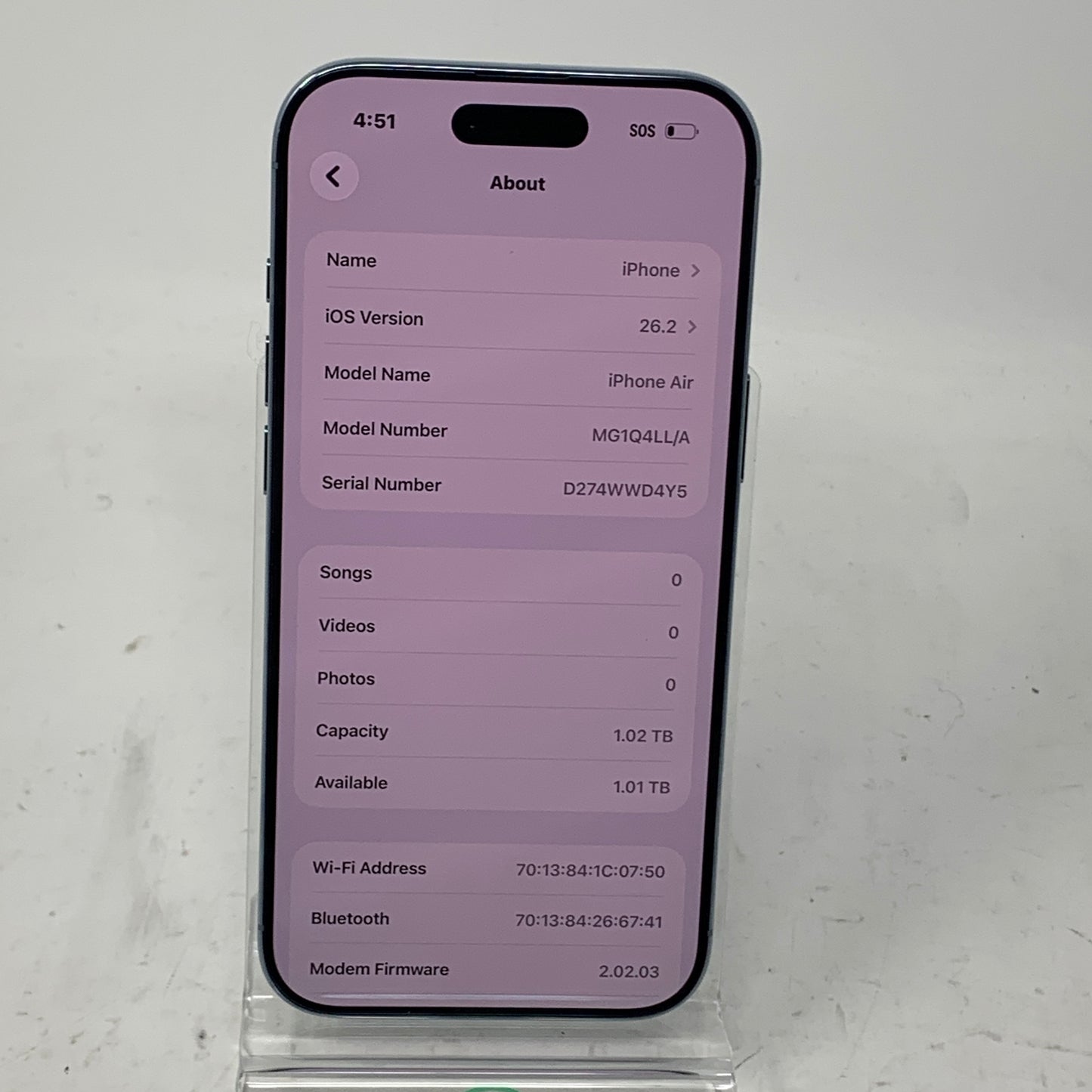 Factory Unlocked Apple iPhone Air 1TB Sky Blue MG1Q4LL/A