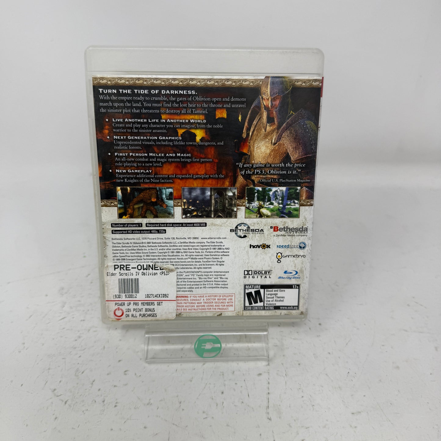 Elder Scrolls IV Oblivion (Sony PlayStation 3 PS3, 2007)