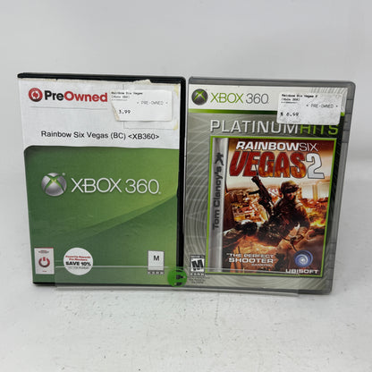 Lot of 2 Games Microsoft Xbox 360 -Rainbow Six