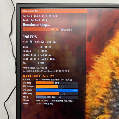 XFX Radeon RX 7800 XT Speedster QICK319 16GB GDDR6 Graphics Card RX-78TQIC