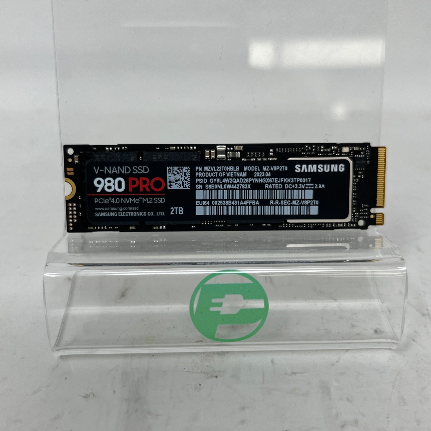 Samsung 2280mm 980 Pro 2TB M.2 NVMe Gen 4.0 x 4 SSD MZ-V8P2T0