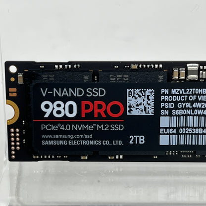 Samsung 2280mm 980 Pro 2TB M.2 NVMe Gen 4.0 x 4 SSD MZ-V8P2T0