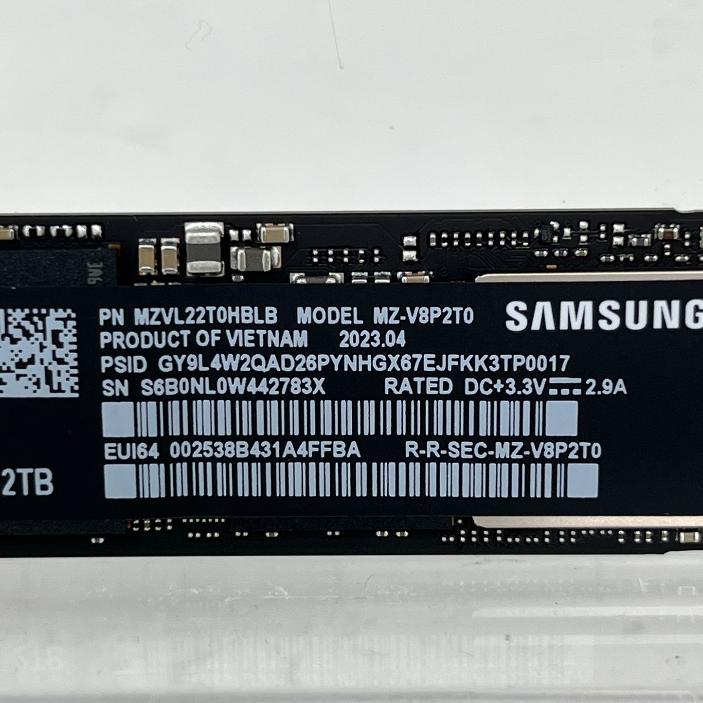 Samsung 2280mm 980 Pro 2TB M.2 NVMe Gen 4.0 x 4 SSD MZ-V8P2T0