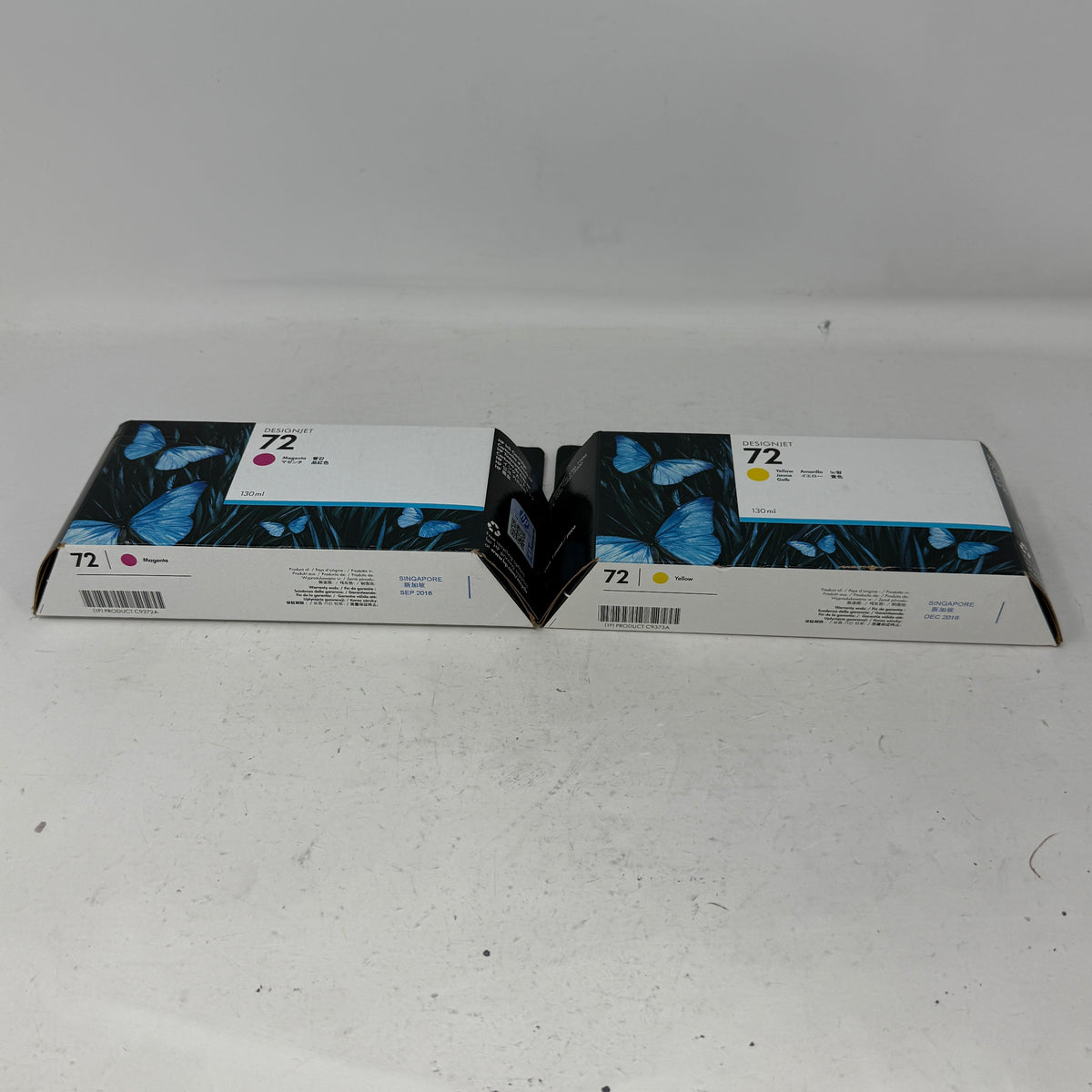  Lots Of 2 New HP 72 C9372A/C9373A Yellow/Magenta Ink Cartridge