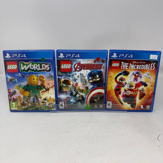 Lot of 3 Sony PlayStation 4 PS4 Games- Lego