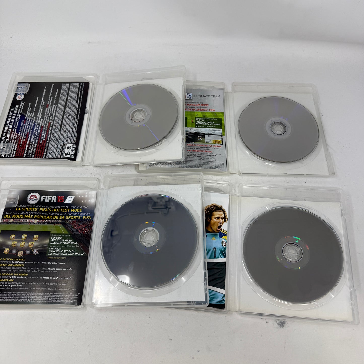 Lot of 4 Sony PlayStation 3 PS3 Games FIFA 8,12,14, & 15