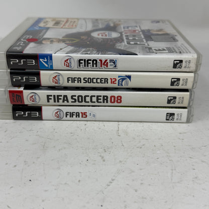 Lot of 4 Sony PlayStation 3 PS3 Games FIFA 8,12,14, & 15