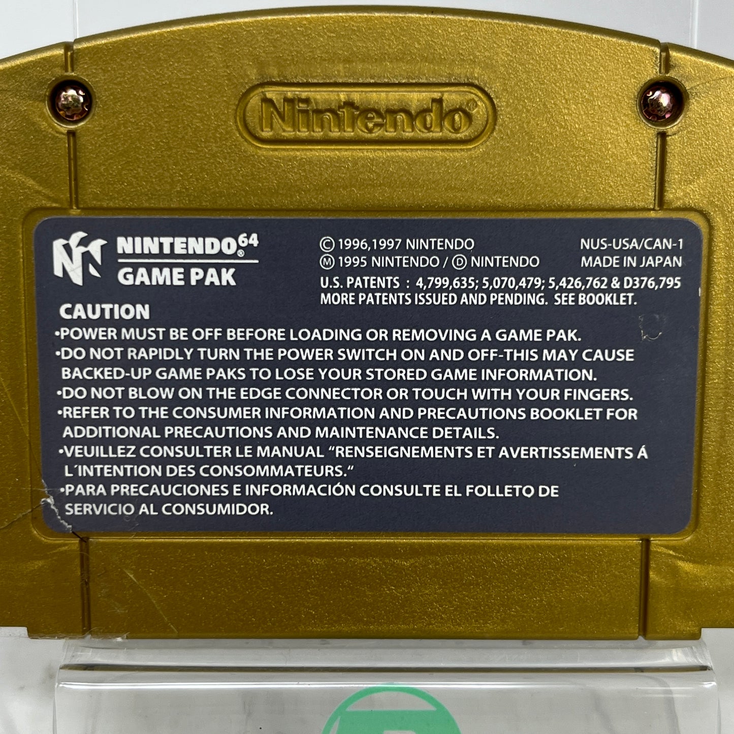 The Legend of Zelda Majora's Mask N64 Collector's Edition Gold Holographic
