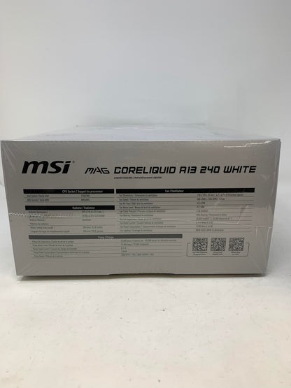 New MSI MAG CORELIQUID A13 240 Black AIO Liquid CPU Cooler ARGB PWM AM5 LGA 1851