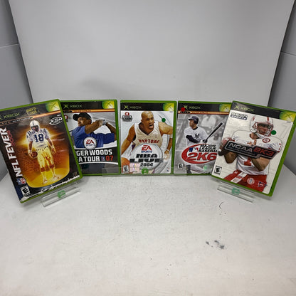 Original Xbox Sports Bundle 5 Games: NBA Live 04, MLB 2K6, NFL Fever 2004 Retro