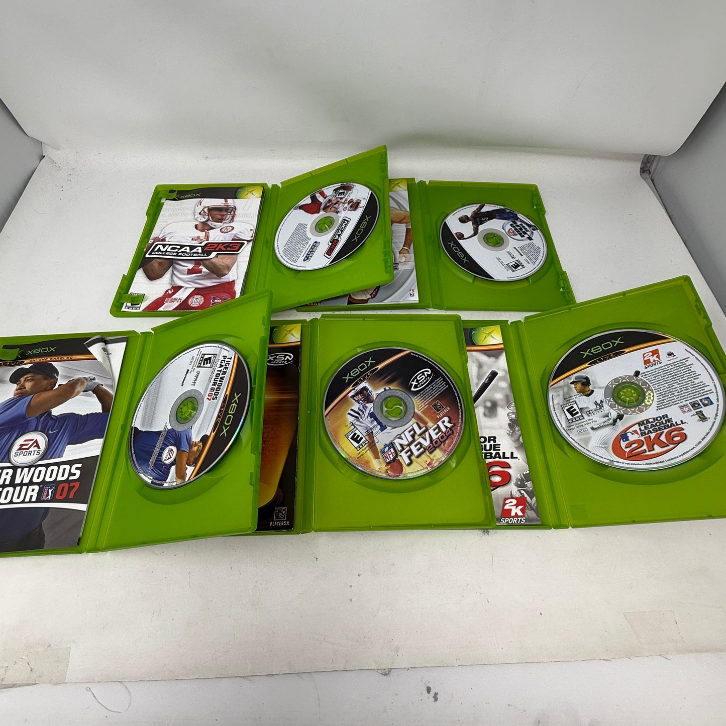 Original Xbox Sports Bundle 5 Games: NBA Live 04, MLB 2K6, NFL Fever 2004 Retro