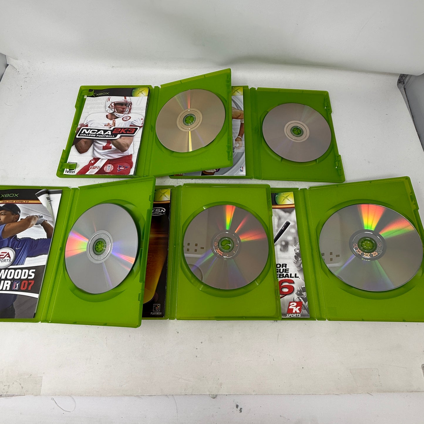 Original Xbox Sports Bundle 5 Games: NBA Live 04, MLB 2K6, NFL Fever 2004 Retro