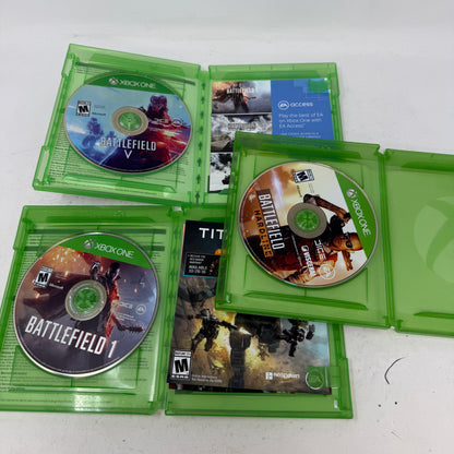 Battlefield 1 V Hardline Xbox One Game Lot Bundle Trilogy 3-Game EA FPS Tested