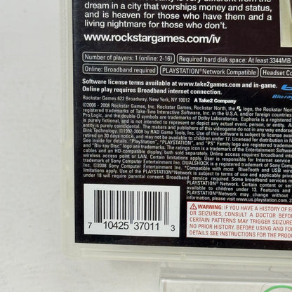 Grand Theft Auto IV (Sony PlayStation 3 PS3, 2008)
