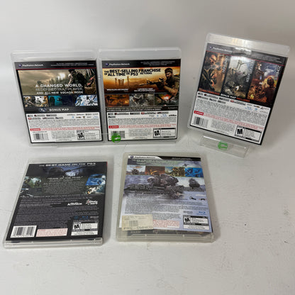 Sony PS3 Call of Duty Game Bundle Lot of 5: Black Ops II, MW2, MW4 GOTY, Ghosts