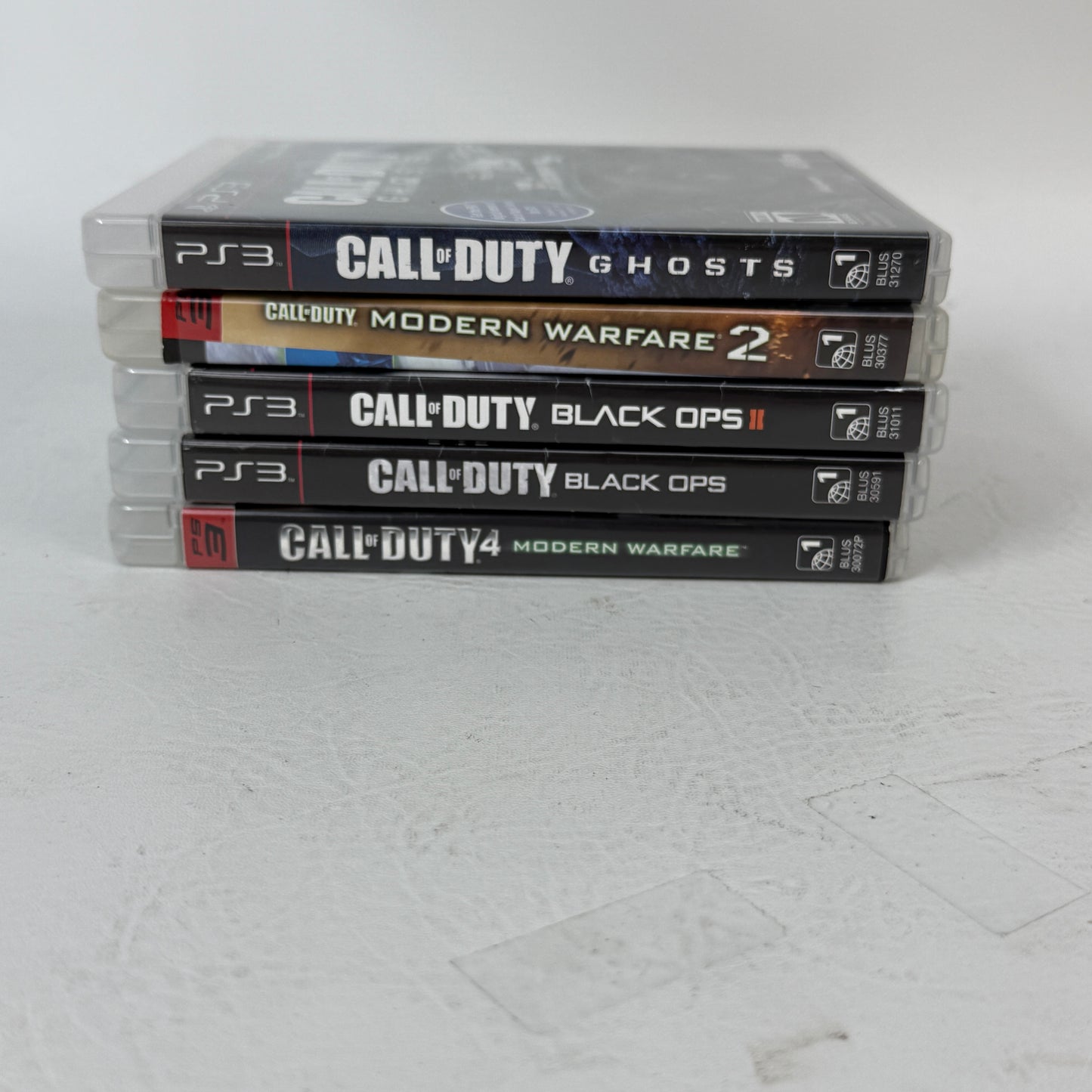 Sony PS3 Call of Duty Game Bundle Lot of 5: Black Ops II, MW2, MW4 GOTY, Ghosts