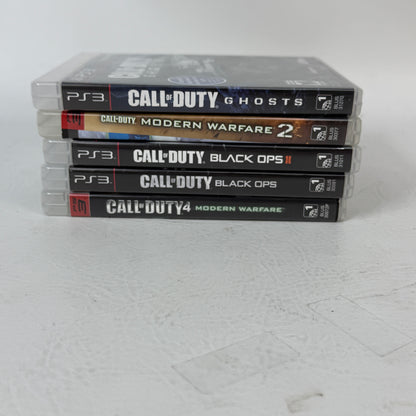 Sony PS3 Call of Duty Game Bundle Lot of 5: Black Ops II, MW2, MW4 GOTY, Ghosts