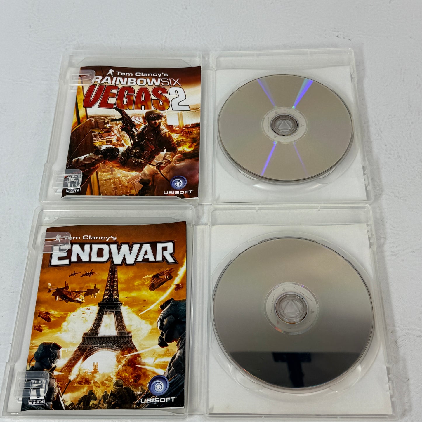 Sony PS3 Tom Clancy Game Lot: Rainbow Six Vegas 2, End War Tactical Shooter Pack