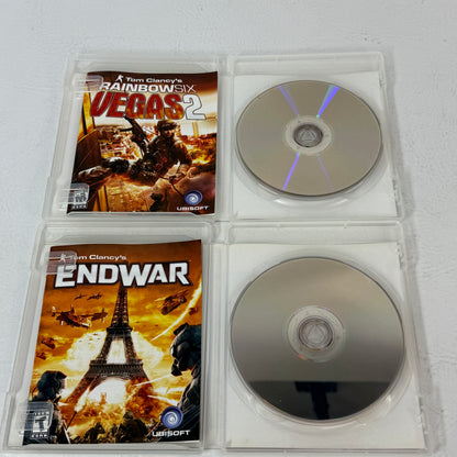 Sony PS3 Tom Clancy Game Lot: Rainbow Six Vegas 2, End War Tactical Shooter Pack
