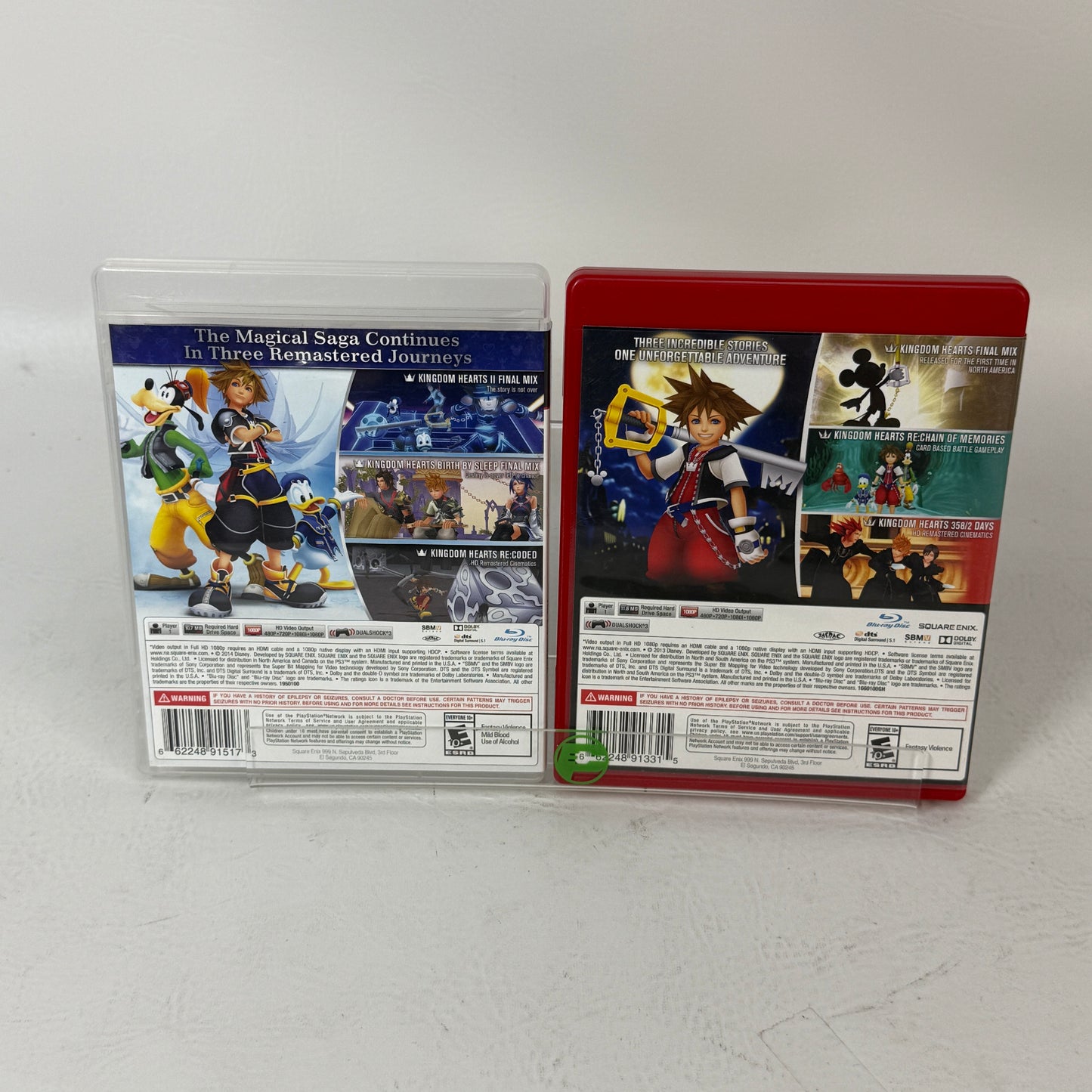 Sony PlayStation 3 PS3 Game Lot: Kingdom Hearts HD 1.5 ReMIX & 2.5 