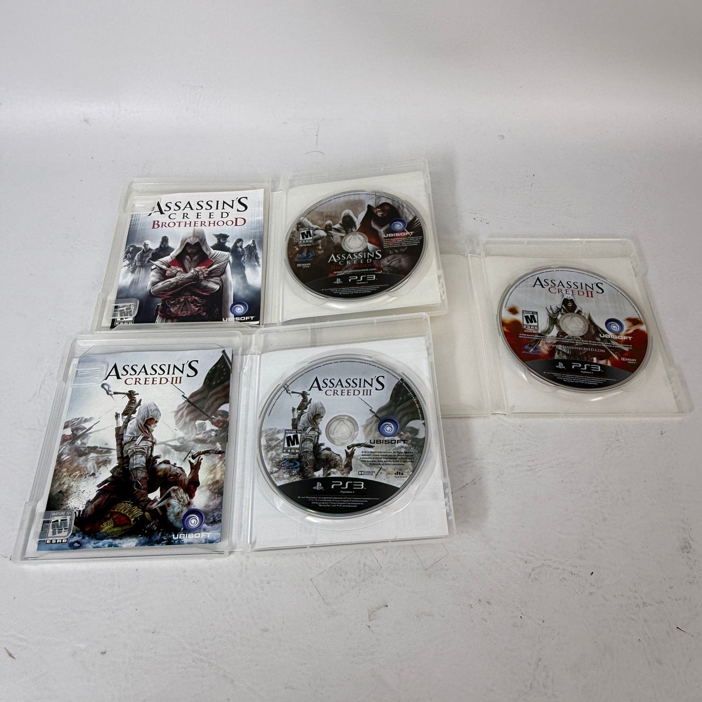 Assassin's Creed Trilogy PS3 Lot - II, Brotherhood, III - PlayStation 3 Games