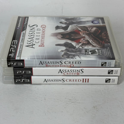 Assassin's Creed Trilogy PS3 Lot - II, Brotherhood, III - PlayStation 3 Games