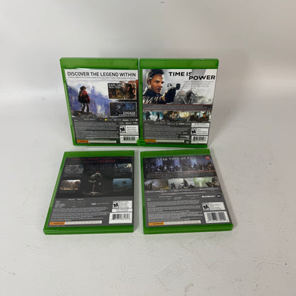 Lot 4 Xbox 360 Games Rise of the Tomb Raider Quantum Break Ryse Dragon Age 