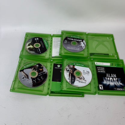 Lot 4 Xbox 360 Games Rise of the Tomb Raider Quantum Break Ryse Dragon Age 