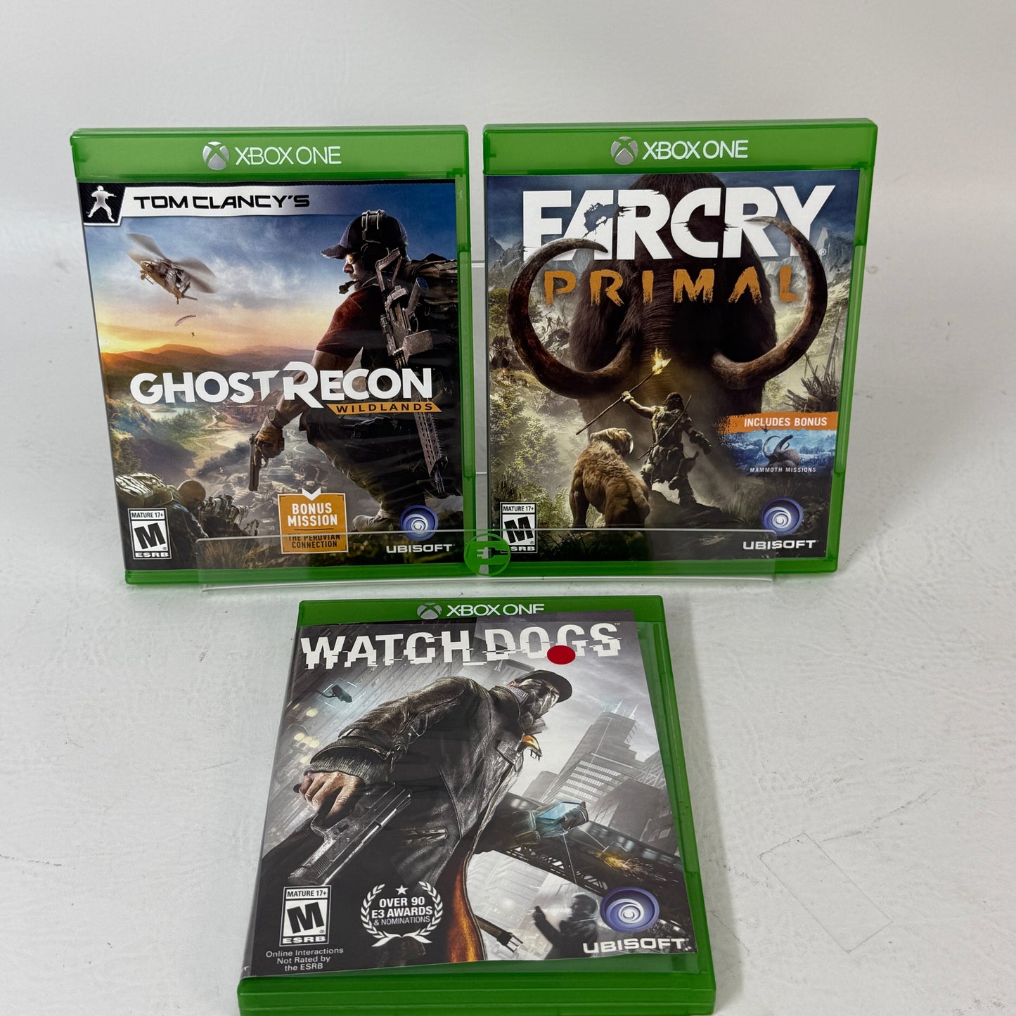 Ghost Recon Wildlands Far Cry Primal Watch Dogs Xbox One 3-Game Lot CIB Tested