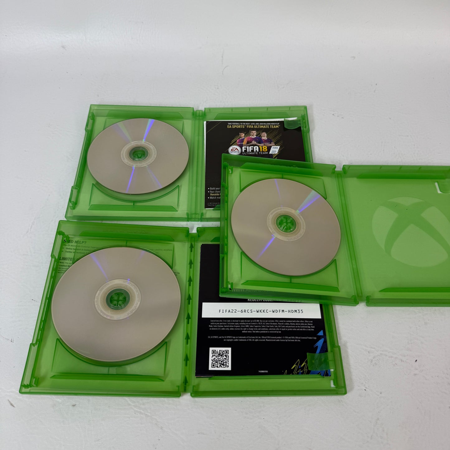 Lot of 3 Microsoft Xbox One Games FIFA 17,FIFA 18,FIFA 22