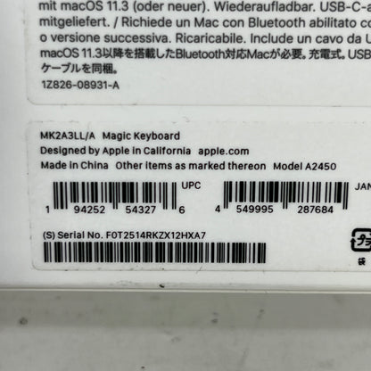 New Apple Magic Keyboard 2 A2450 Silver