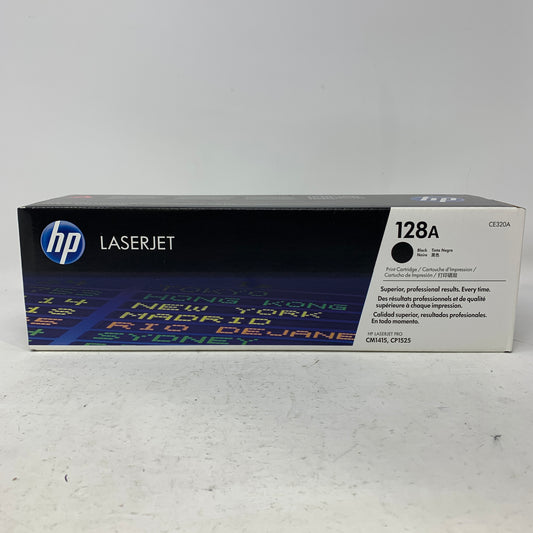 New HP 128A Black Laser Toner Cartridge Genuine CE320A