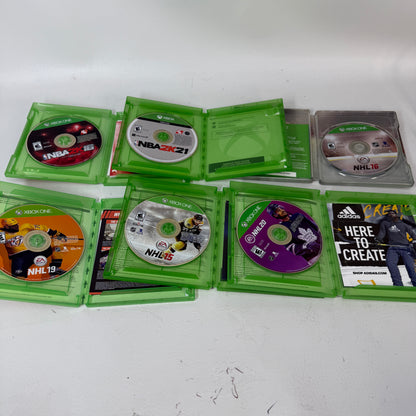 Xbox One Sports Game Lot 6 Bundle NBA 2K16 2K21 NHL 15 16 19 20 SteelBook Tested